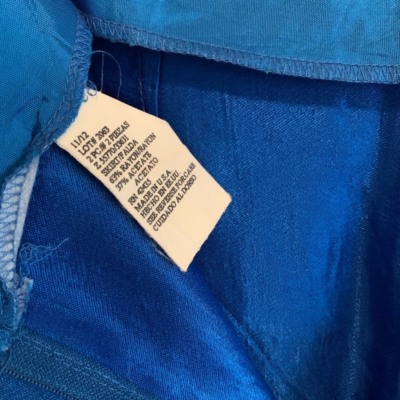 Unique Vintage Blue Skirt - Picture 7 of 7